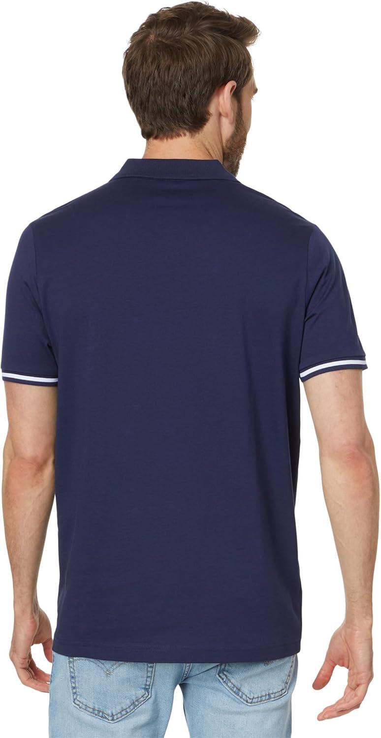 image:imageUS Polo Assn Mens Short Sleeve Thin Stripe Colorblock Jersey Knit Polo ShirtClassic Navy