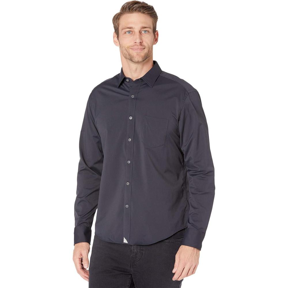 image:imageUNTUCKit Wrinkle Free Performance Gironde Work Shirt for Men Pointed Collar Long SleevesBlack