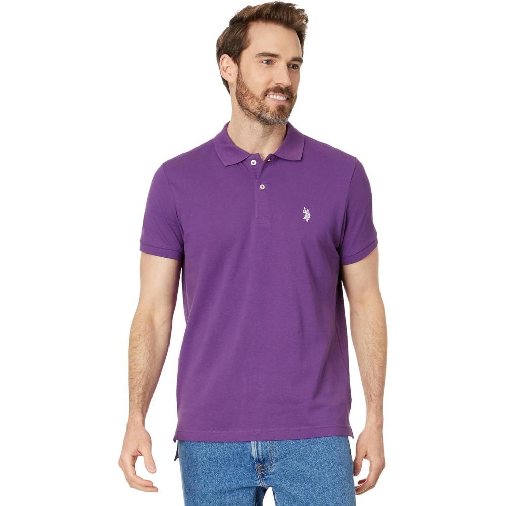 image:imageUS Polo Assn Mens Slim Fit Solid Pique Polo ShirtPumpkin