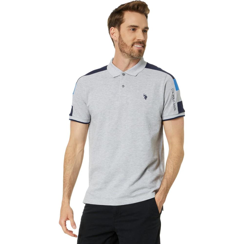 image:imageUS Polo Assn Short SleeveHeather Light Grey