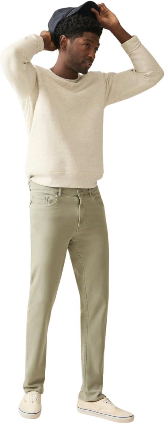 image:imageFaherty Mens Stretch Terry 5 Pocket PantFaded Olive