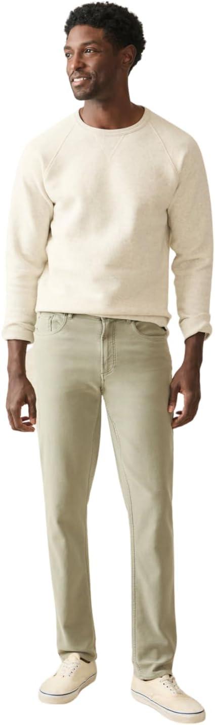 image:imageFaherty Mens Stretch Terry 5 Pocket PantFaded Olive
