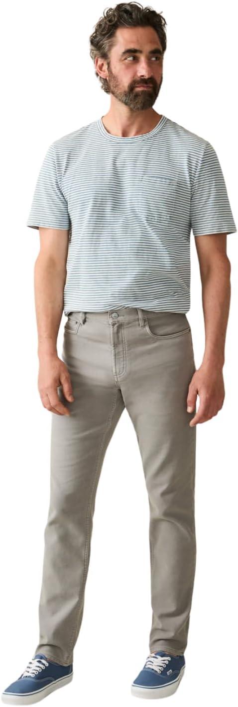 image:imageFaherty Mens Stretch Terry 5 Pocket PantIron