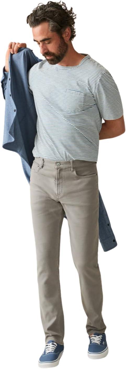 image:imageFaherty Mens Stretch Terry 5 Pocket PantIron