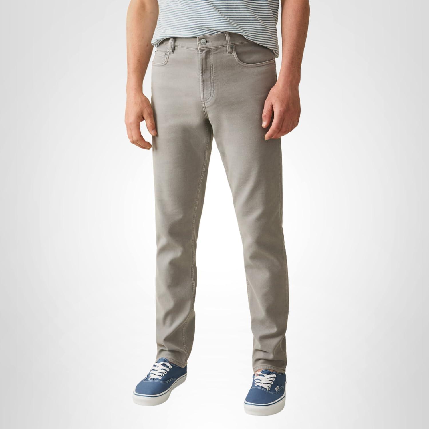 image:imageFaherty Mens Stretch Terry 5 Pocket PantIron