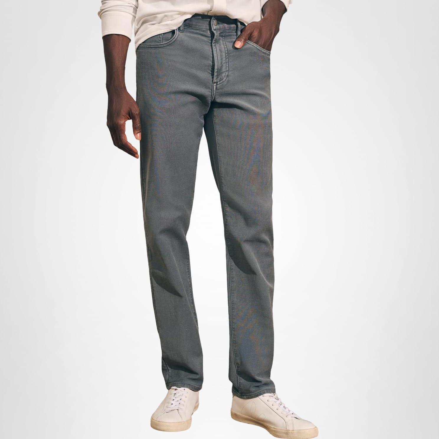 image:imageFaherty Mens Stretch Terry 5 Pocket PantSlate