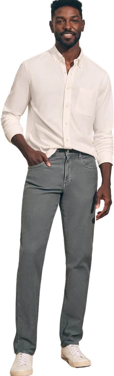 image:imageFaherty Mens Stretch Terry 5 Pocket PantSlate
