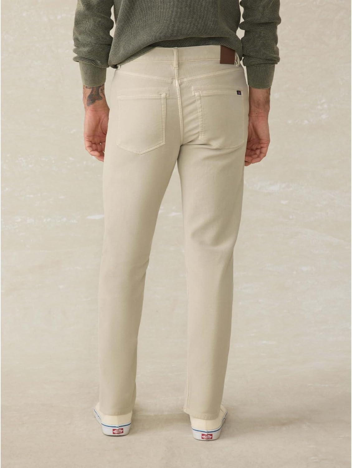 image:imageFaherty Mens Stretch Terry 5 Pocket PantStone
