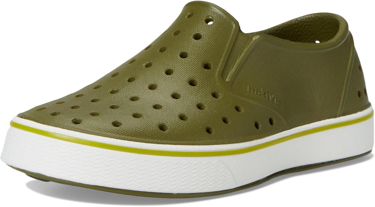 image:imageNative Shoes Unisex Kids Miles SlipOn SneakerRookie GreenShell White