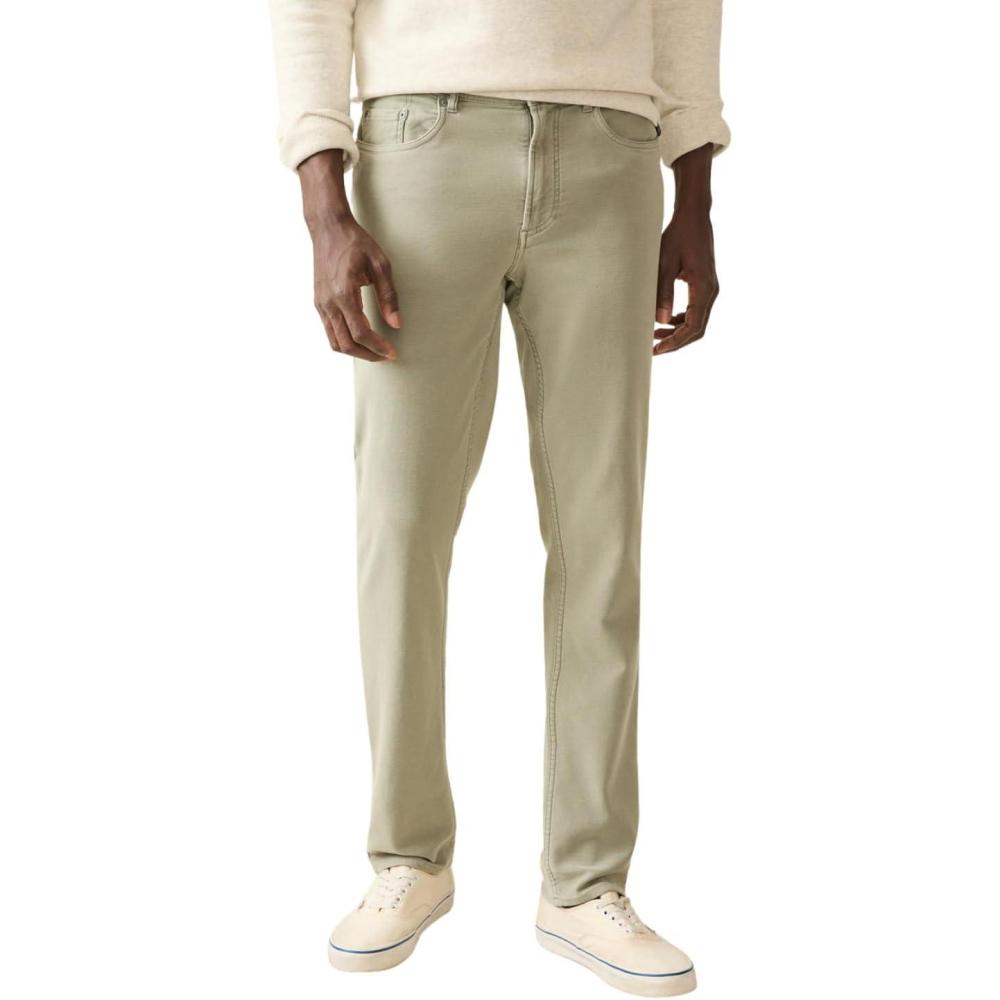 image:imageFaherty Mens Stretch Terry 5 Pocket PantFaded Olive
