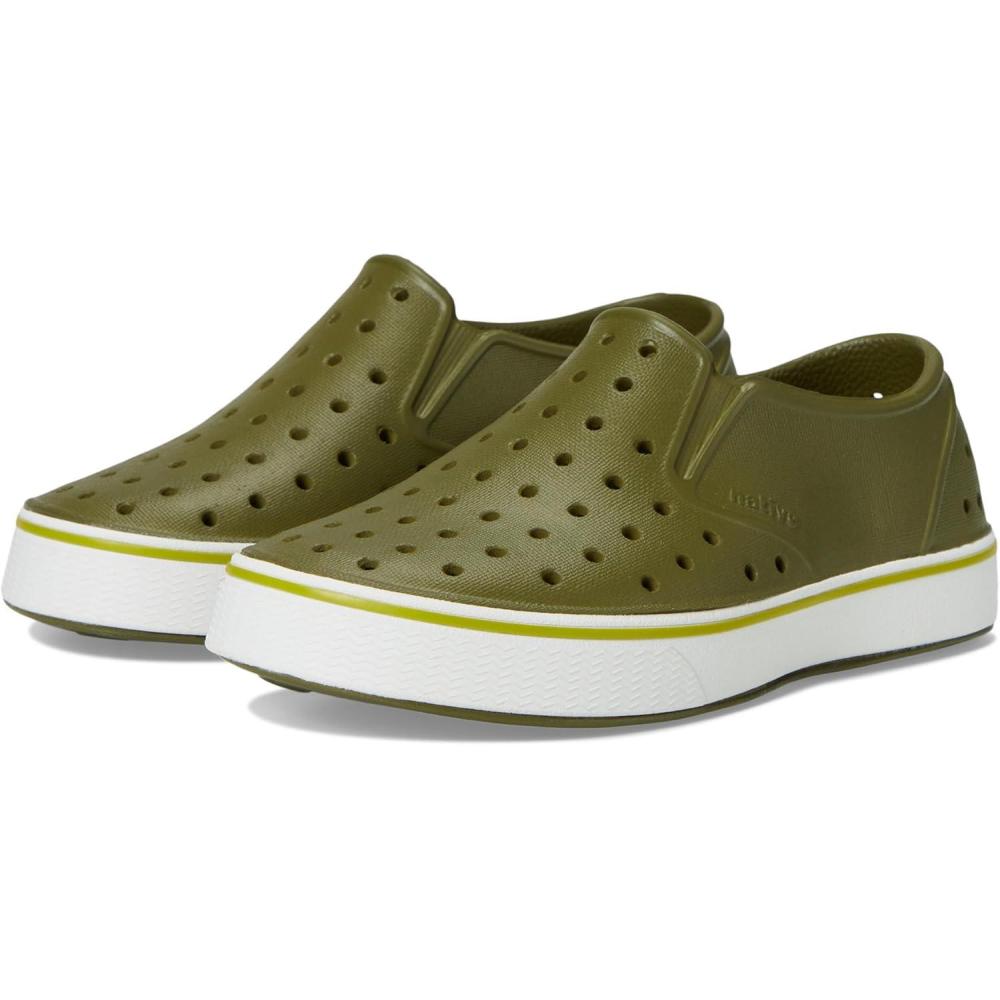 image:imageNative Shoes Unisex Kids Miles SlipOn SneakerRookie GreenShell White