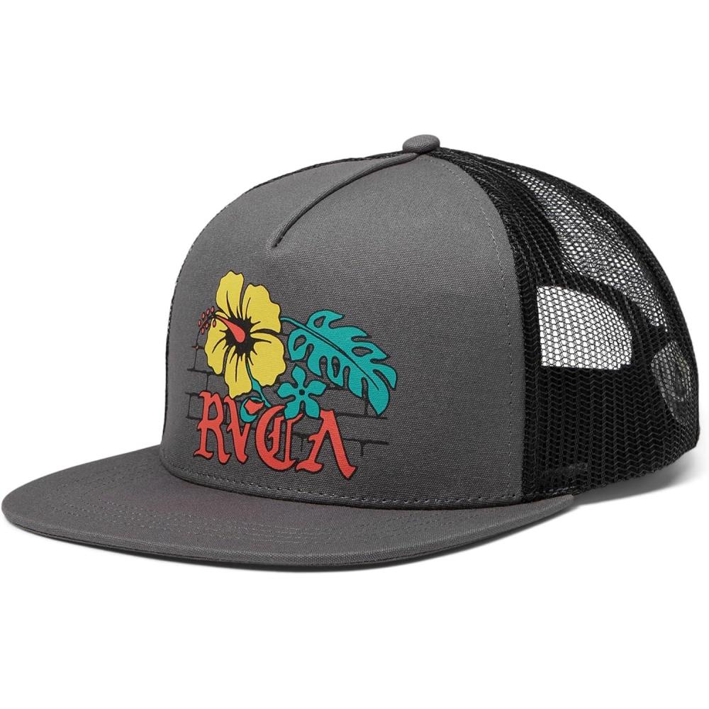 image:imageRVCA Mens Floral Park Trucker Dark Grey