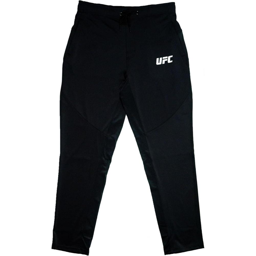 image:imageUFC TechJoggers for Men Elastic Waistband Drawstring Closure Pullon Construction PolyesterBlack
