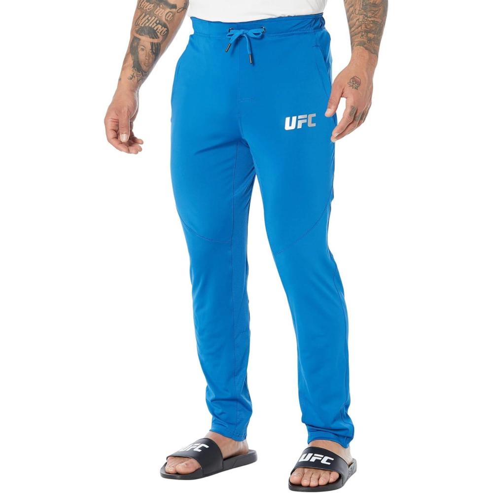 image:imageUFC TechJoggers for Men  Elastic Waistband  Drawstring Closure  Pullon Construction  PolyesterBlue