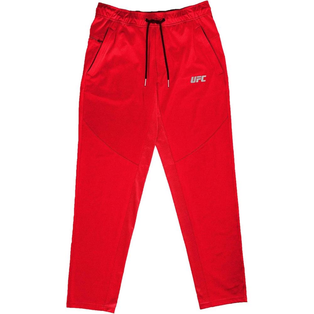 image:imageUFC TechJoggers for Men Elastic Waistband Drawstring Closure Pullon Construction PolyesterRed