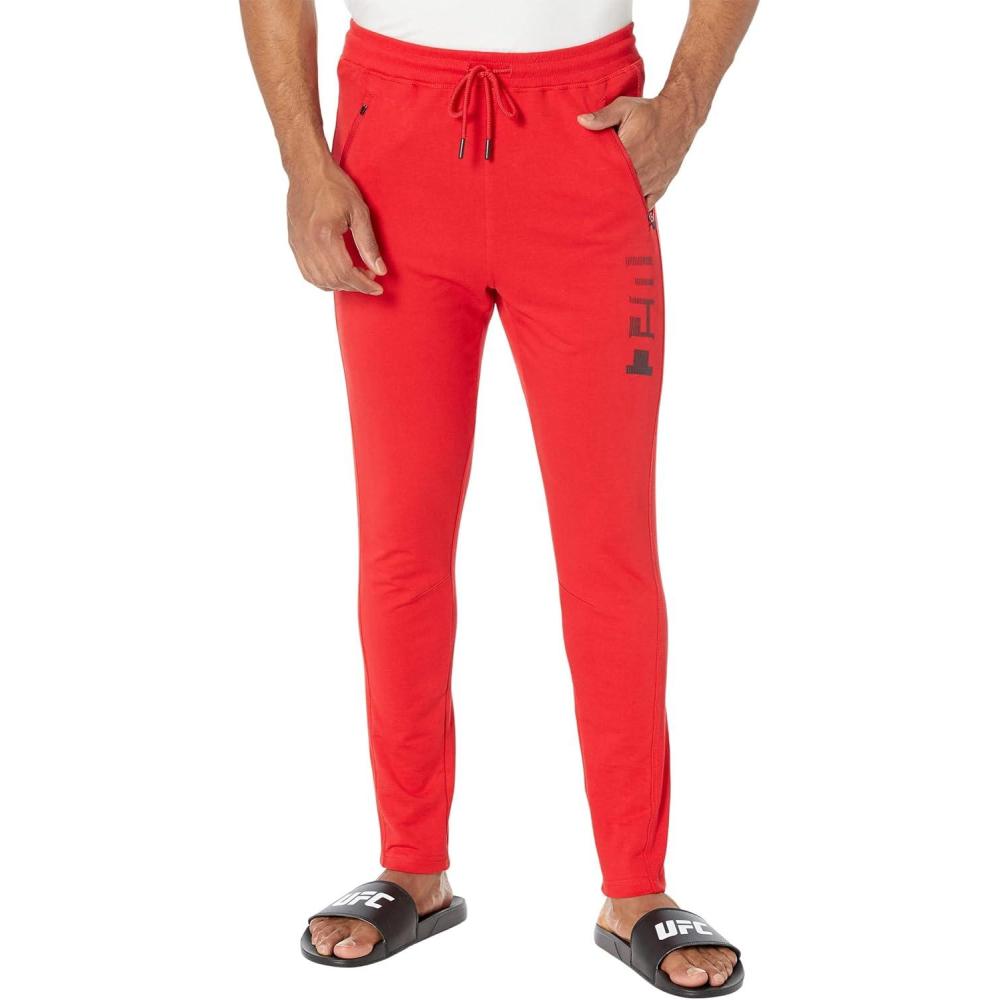 image:imageUFC Ultimate Fighting Performance Fr Terry Joggers for Men Elastic Waistband 86 Cotton 14 PolyesterRed