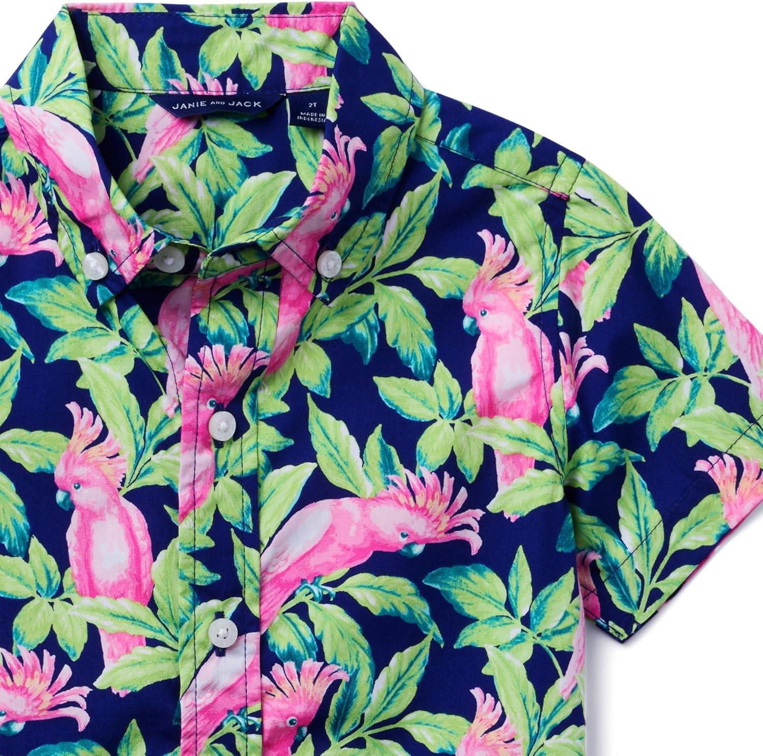 image:imageJanie and Jack Boys Bird Print Top ToddlerLittle Big KidMulticolor 3