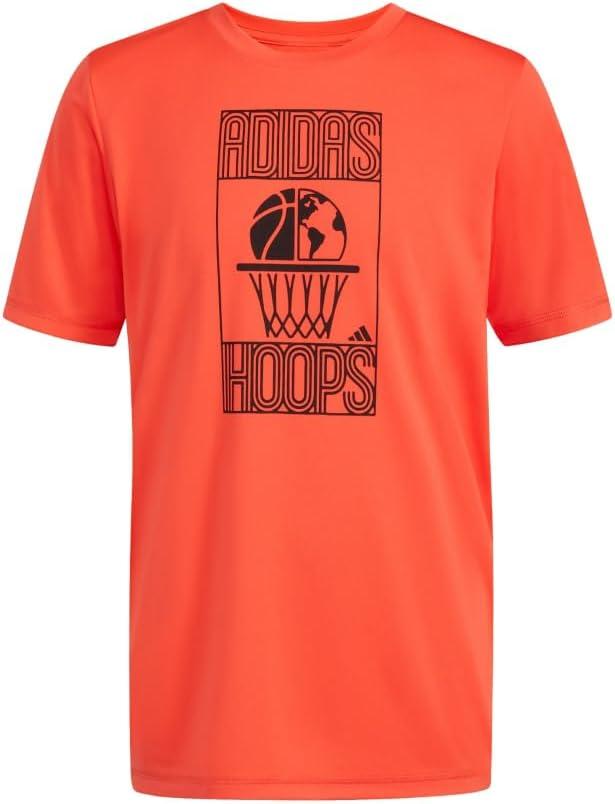 image:imageadidas Boys Ss Poly Sport TeeBig KidBright Red