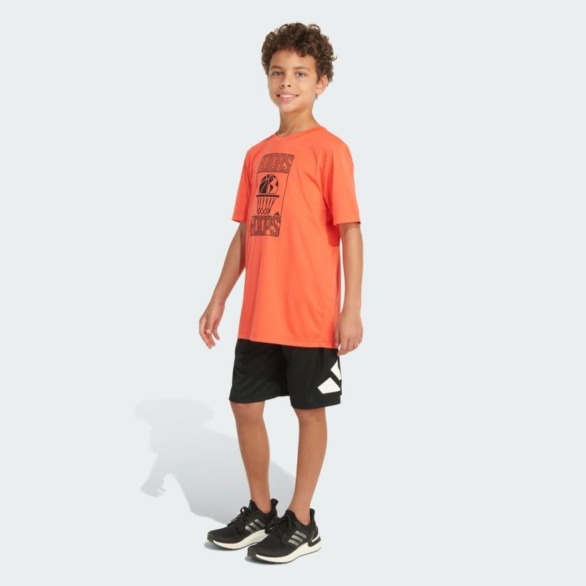 image:imageadidas Boys Ss Poly Sport TeeBig KidBright Red