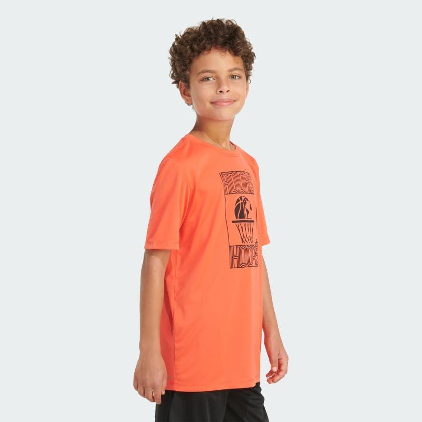 image:imageadidas Boys Ss Poly Sport TeeBig KidBright Red