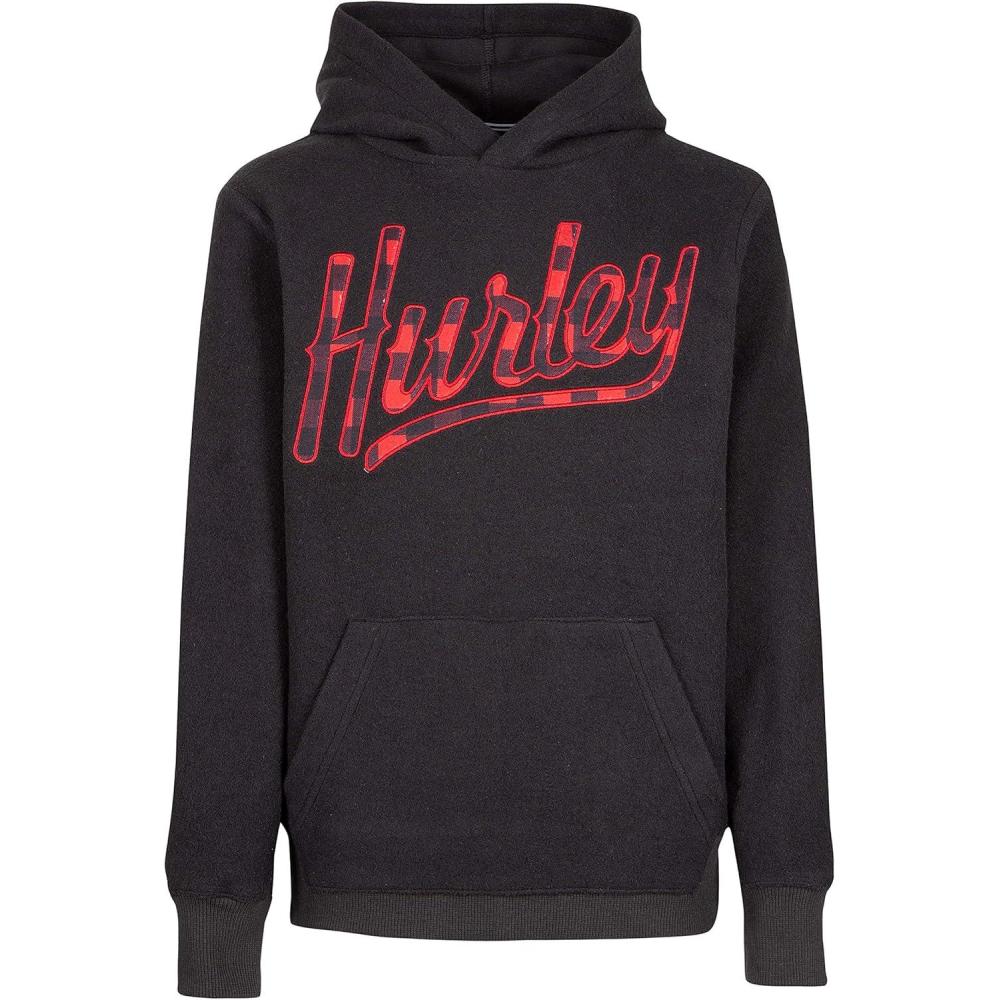 image:imageHurley boys Solar Pullover HoodieBlackPlaid