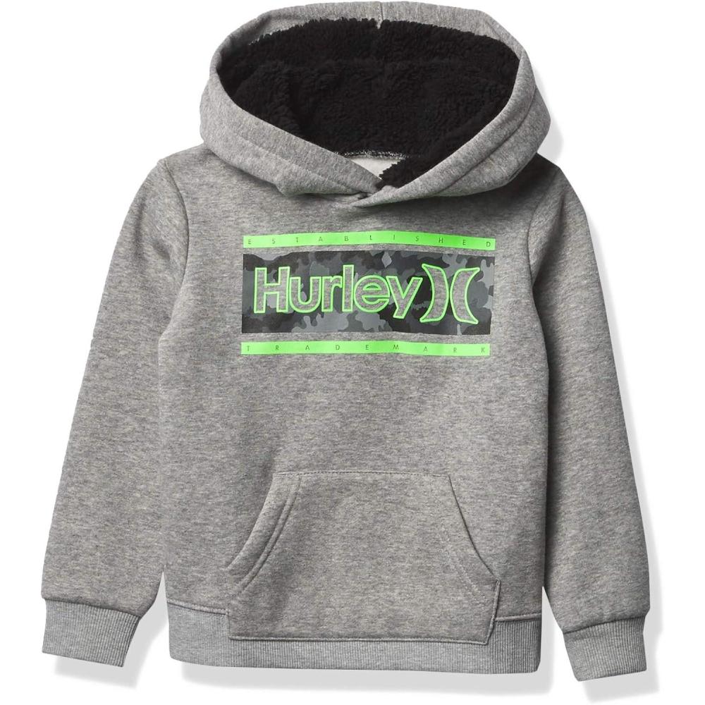 image:imageHurley boys Solar Pullover HoodieDark Grey HeatherGreen