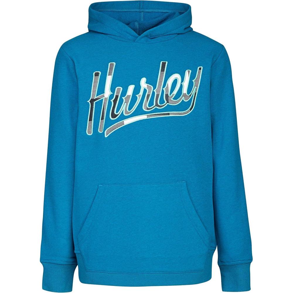 image:imageHurley boys Solar Pullover HoodieTropical TealPlaid