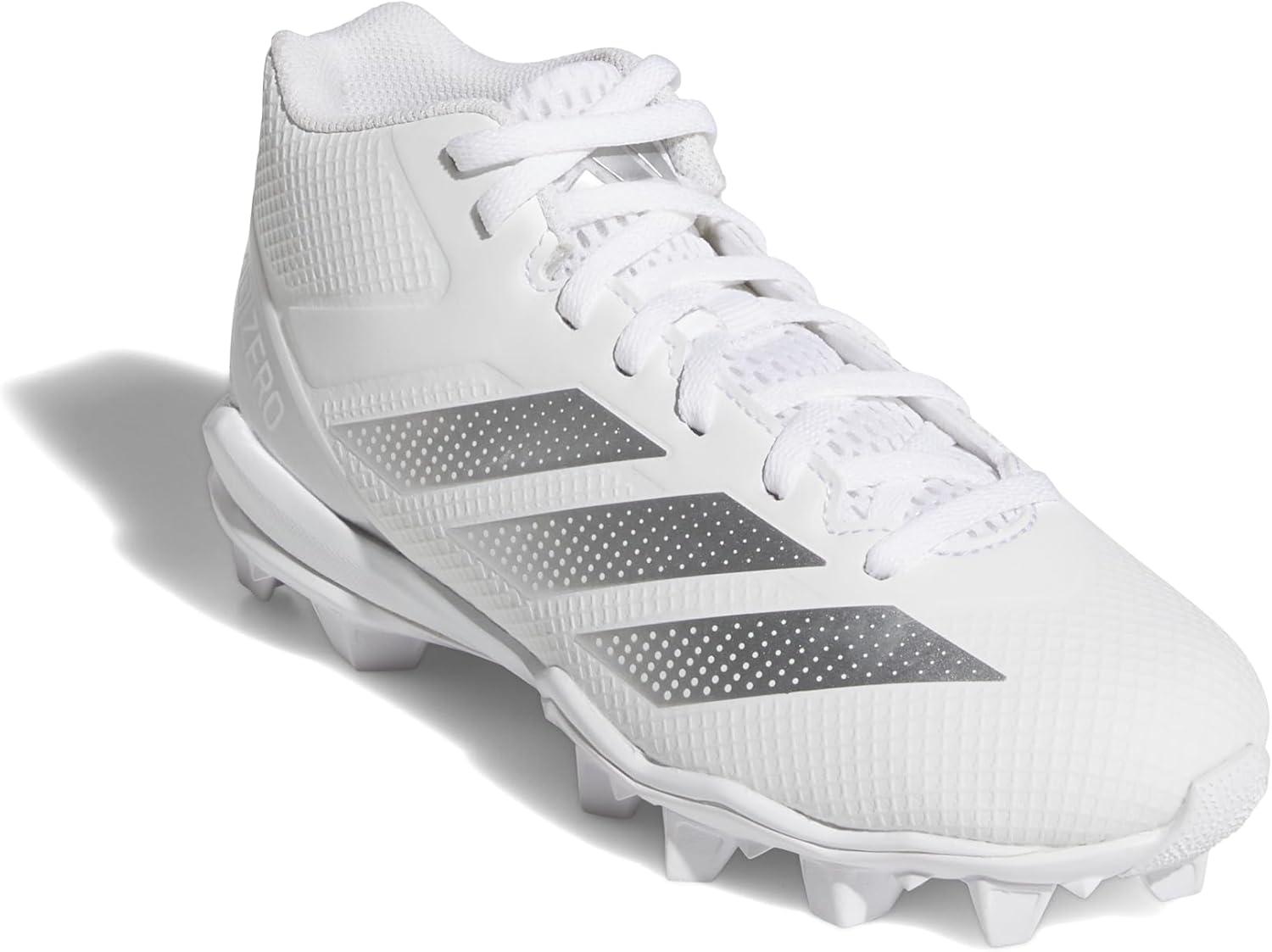 image:imageAdidas UnisexChild Adizero Impact2 Molded American FootballWhiteSilver MetallicWhite