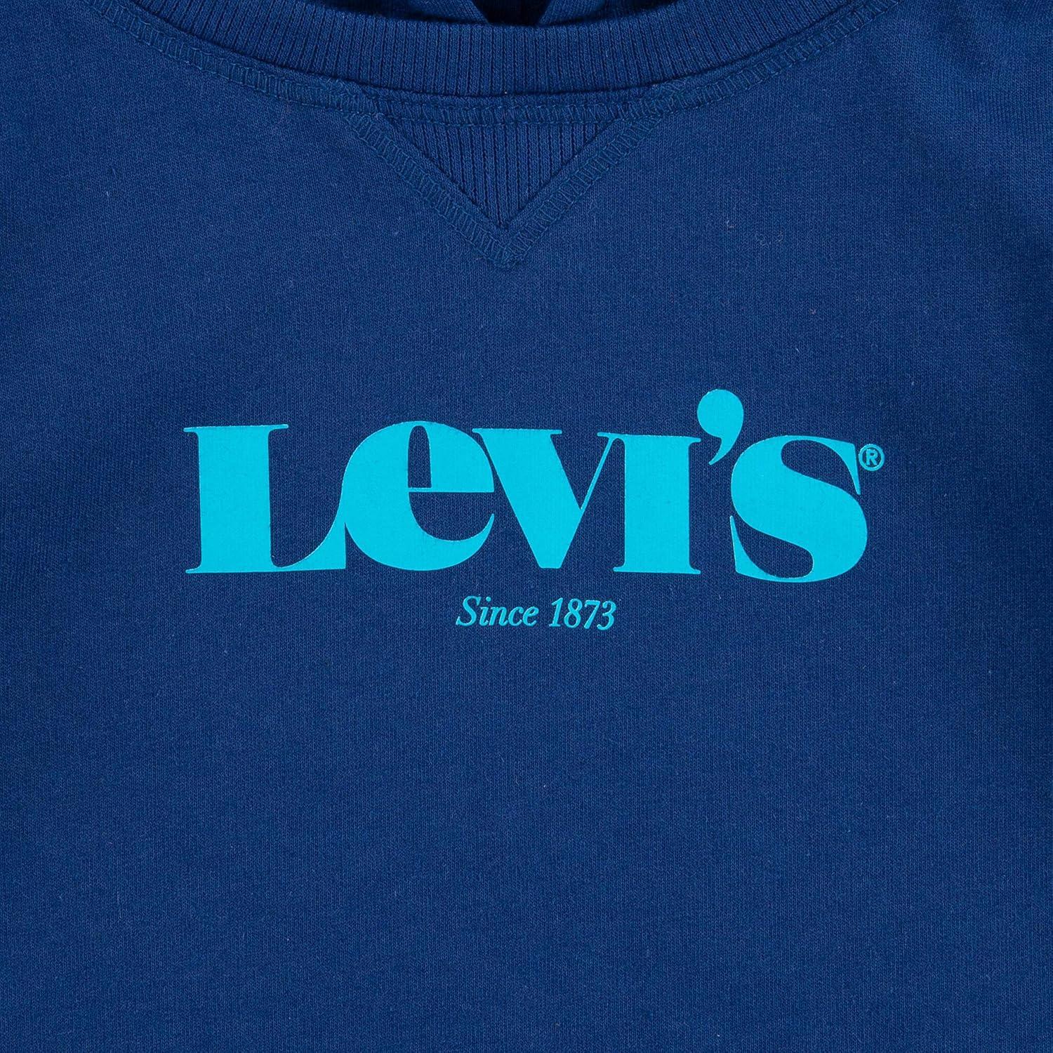 image:imageLevis Baby Boys Short Sleeve Hooded RomperEstate Blue