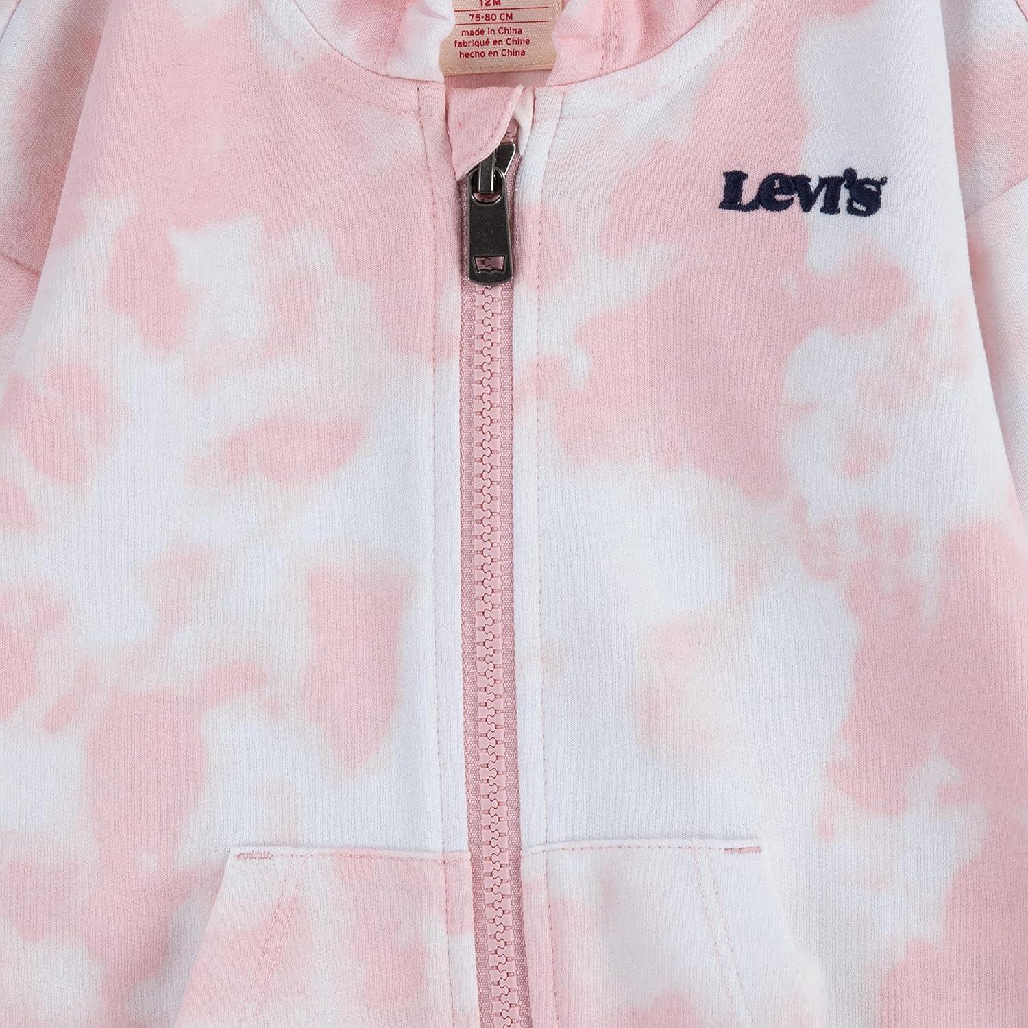 image:imageLevis unisexbaby Baby Long Sleeve Hooded CoverallAlmond Tie Dye