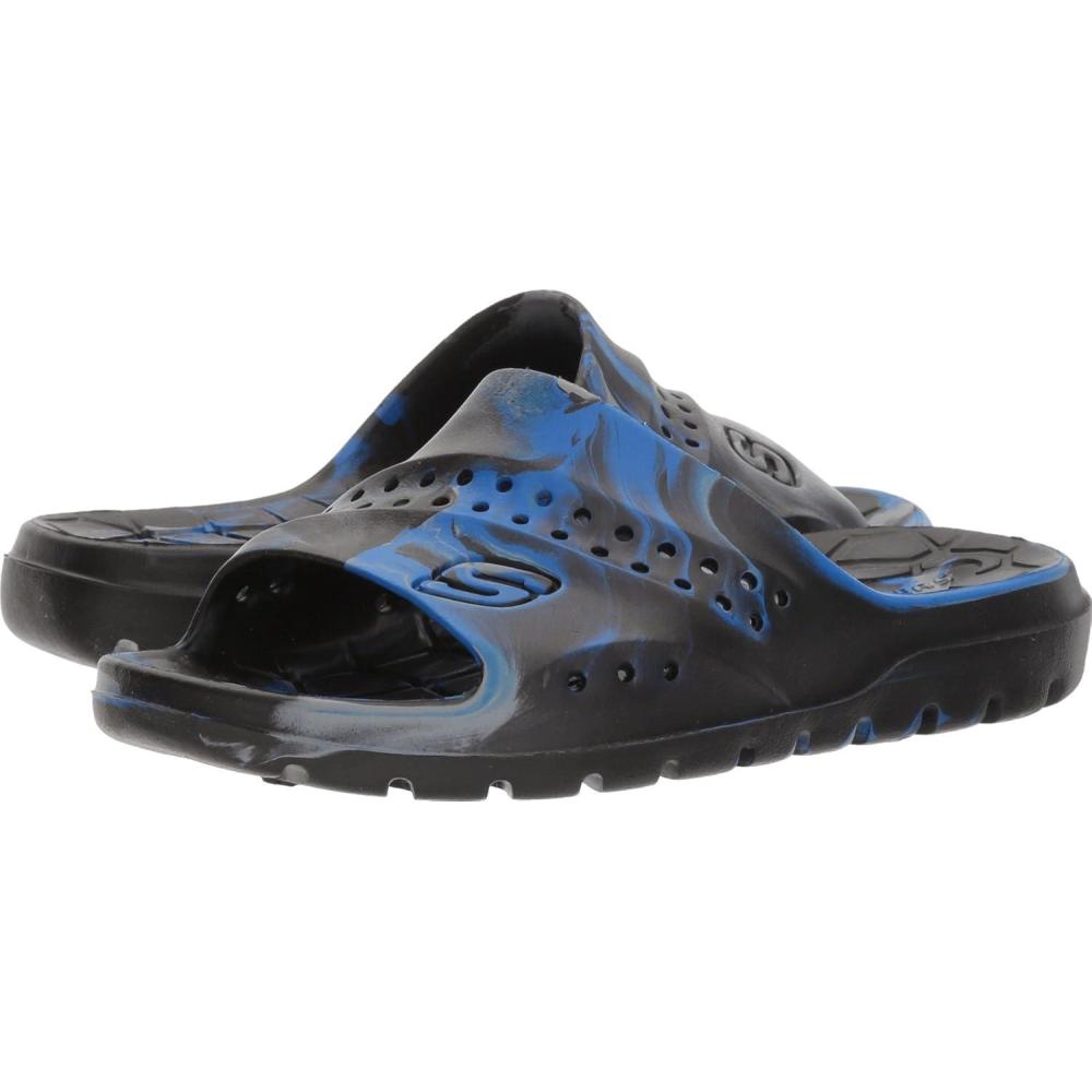 image:imageSkechers boys Foamies Hogan Aqua Spurt Slide SandalBlackRoyal