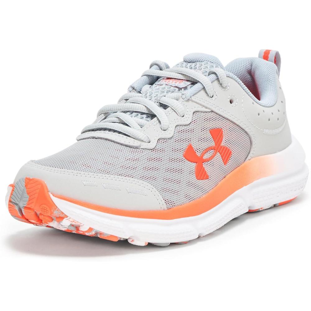 image:imageUnder Armour Boys Grade School Assert 10 Athletic Shoes011 Mod GrayRedAres Red