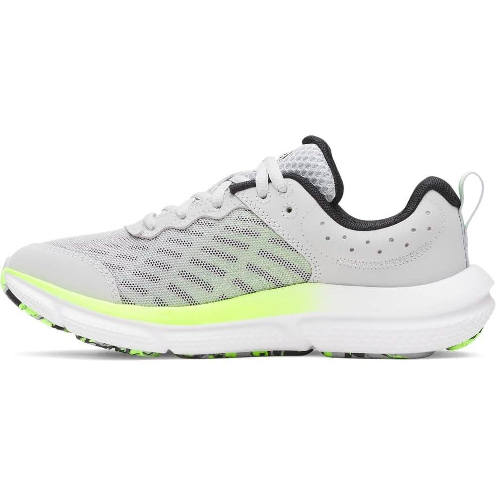 image:imageUnder Armour Boys Grade School Assert 10 Athletic Shoes012 Mod GrayBlackHyper Green