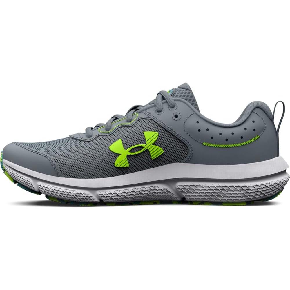 image:imageUnder Armour Boys Grade School Assert 10 Athletic Shoes102 GravelGlacier BlueLime Surge