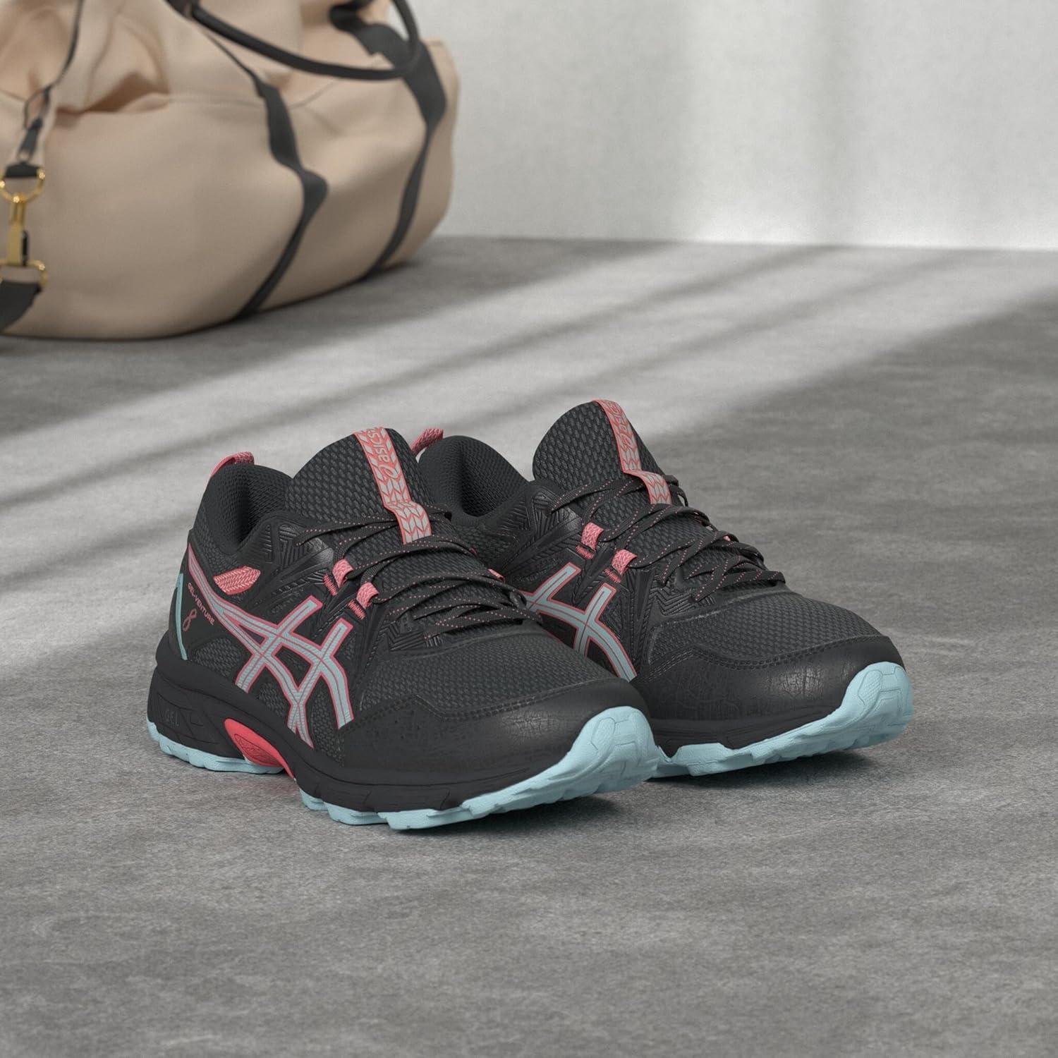 image:imageAsics Womens GelVenture 8 Running ShoesBlackClear Blue