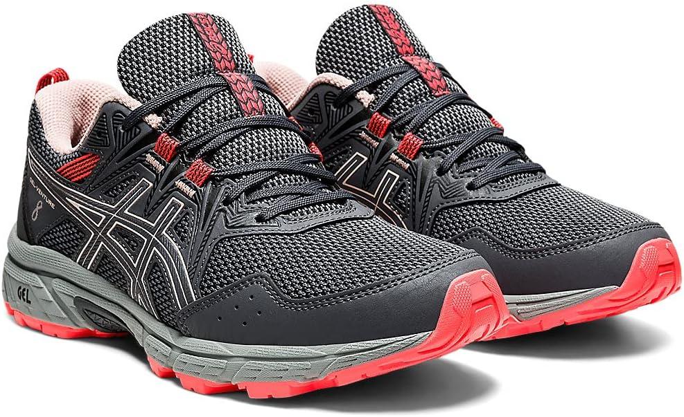 image:imageAsics Womens GelVenture 8 Running ShoesCarrier GreyGinger Peach