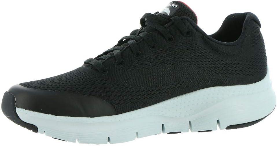 image:imageSkechers Mens Arch Fit OxfordBlack Textile Synthetic Red Trim
