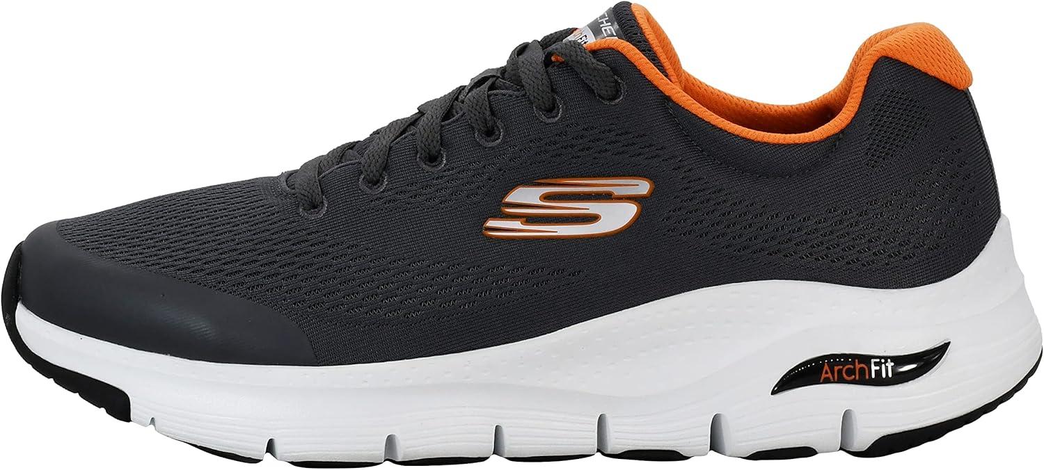 image:imageSkechers Mens Arch Fit OxfordCharcoalOrange