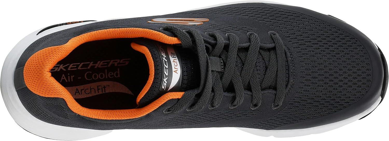 image:imageSkechers Mens Arch Fit OxfordCharcoalOrange