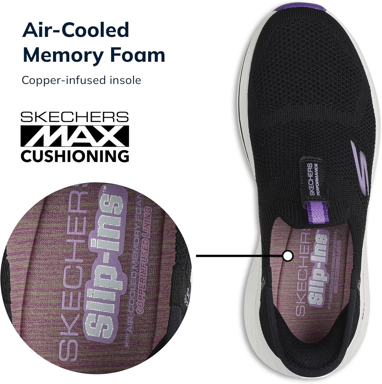 image:imageSkechers Womens Max Cushioning Elite 20 Eternal TrainersBlackPurple