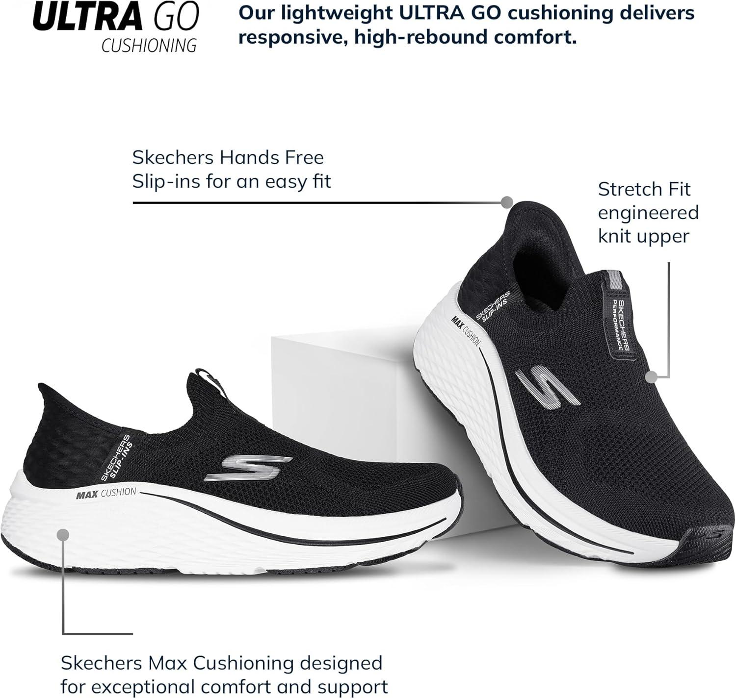 image:imageSkechers Womens Max Cushioning Elite 20 Eternal TrainersBlackWhite