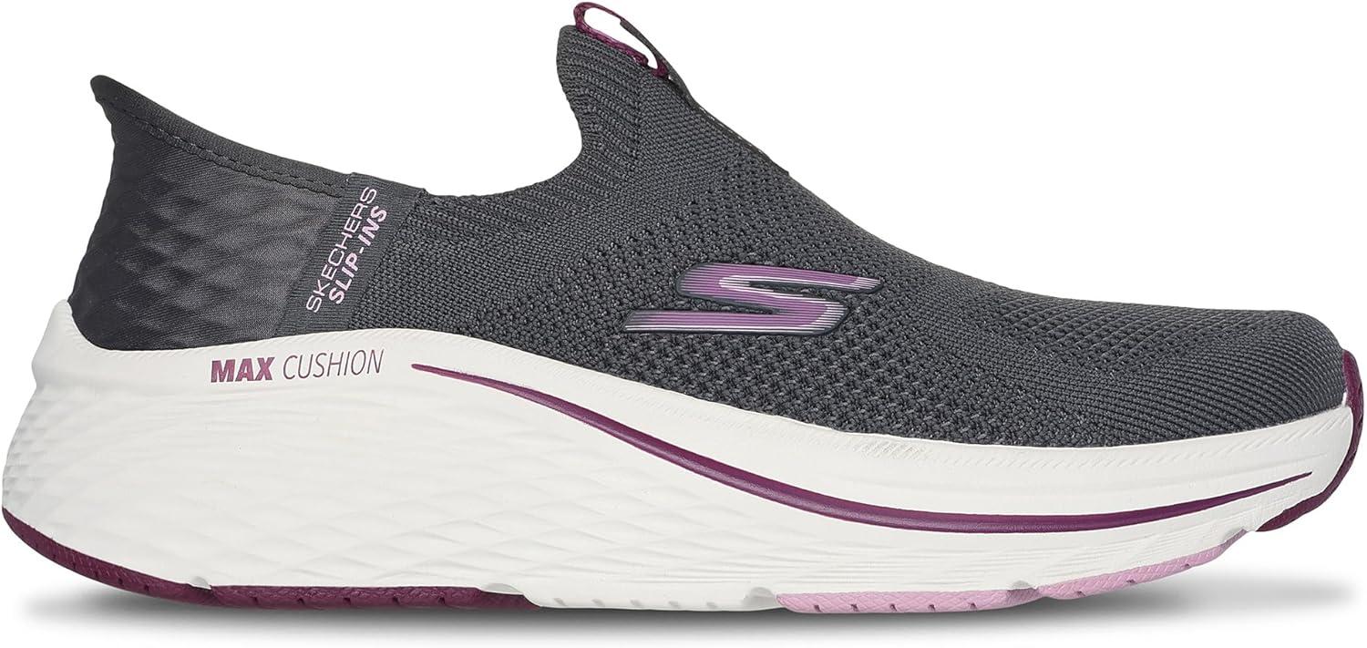 image:imageSkechers Womens Max Cushioning Elite 20 Eternal TrainersCharcoalBurgundy