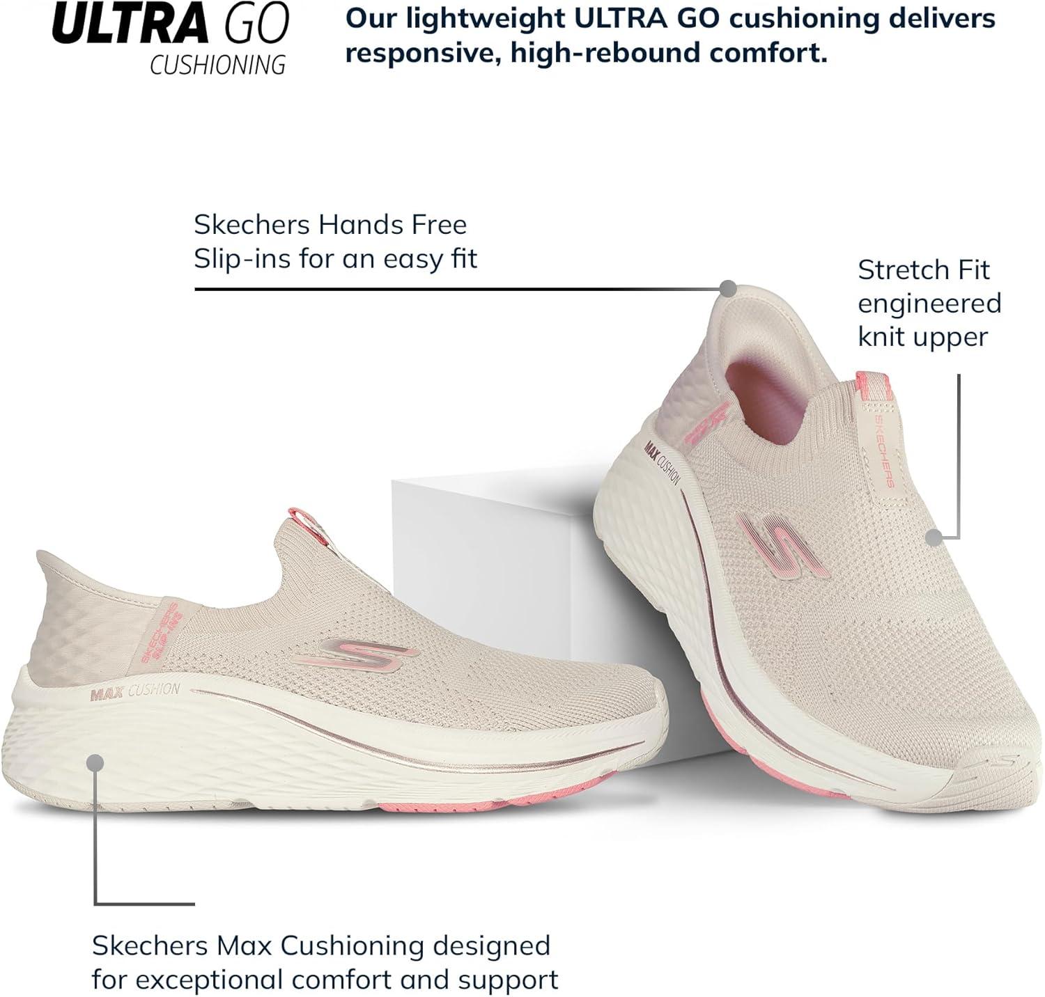 image:imageSkechers Womens Max Cushioning Elite 20 Eternal TrainersNaturalPink