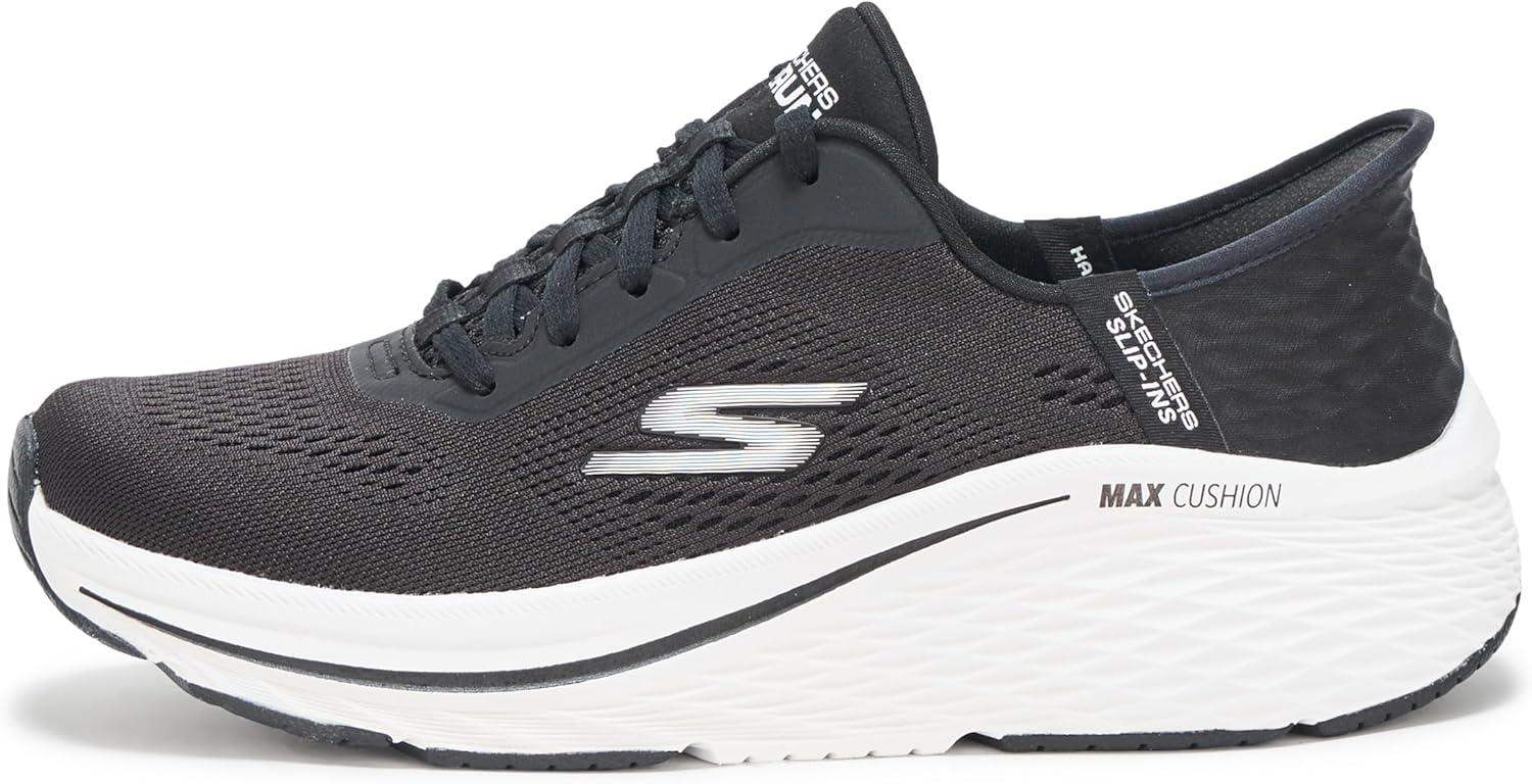 image:imageSkechers Womens Max Cushioning Elite 20 Vanish Hands Free SlipinsBlackWhite