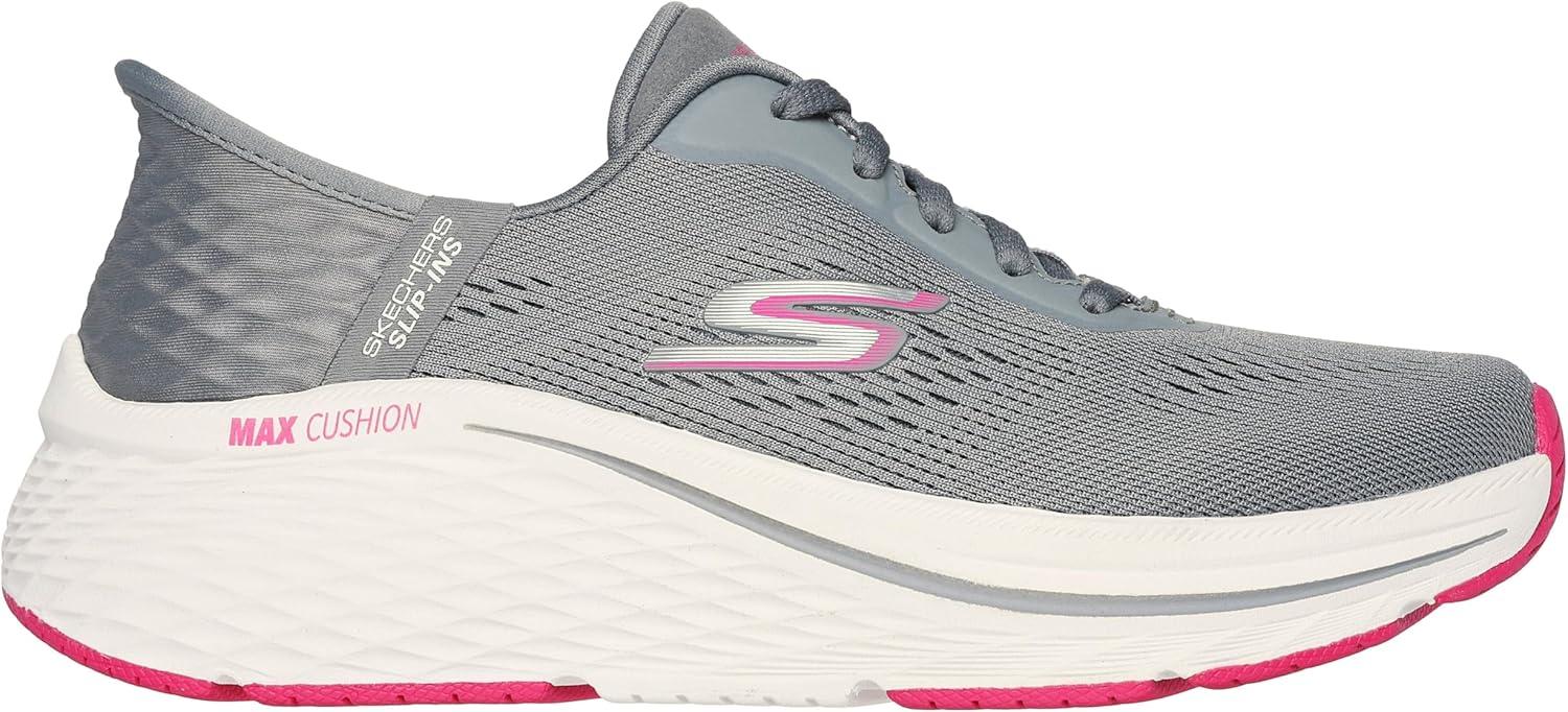 image:imageSkechers Womens Max Cushioning Elite 20 Vanish Hands Free SlipinsCharcoalPink