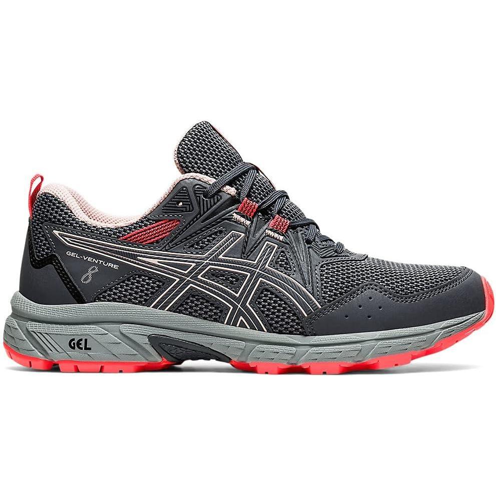 image:imageAsics Womens GelVenture 8 Running ShoesCarrier GreyGinger Peach