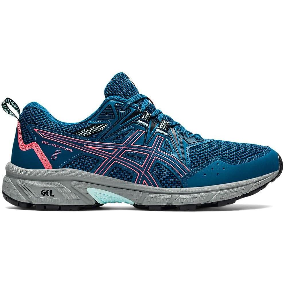image:imageAsics Womens GelVenture 8 Running ShoesDeep Sea TealBlazing Coral