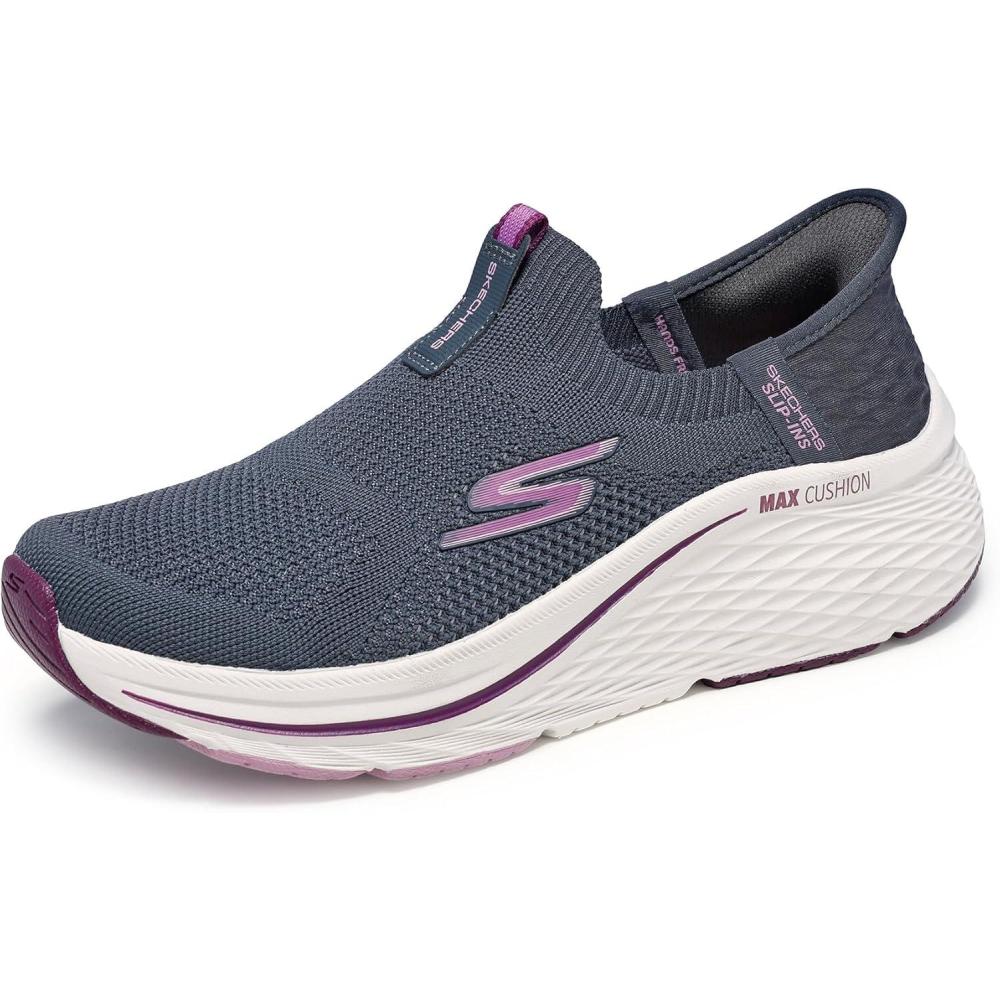 image:imageSkechers Womens Max Cushioning Elite 20 Eternal TrainersCharcoalBurgundy