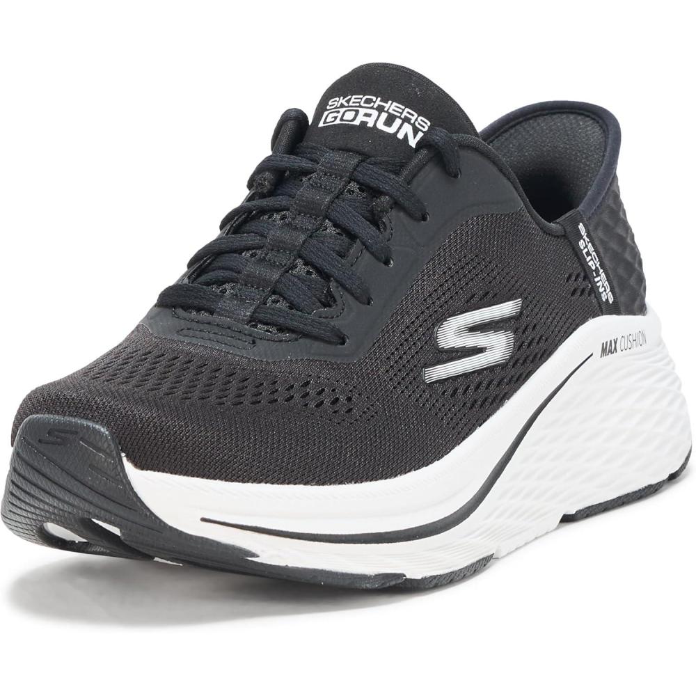 image:imageSkechers Womens Max Cushioning Elite 20 Vanish Hands Free SlipinsBlackWhite