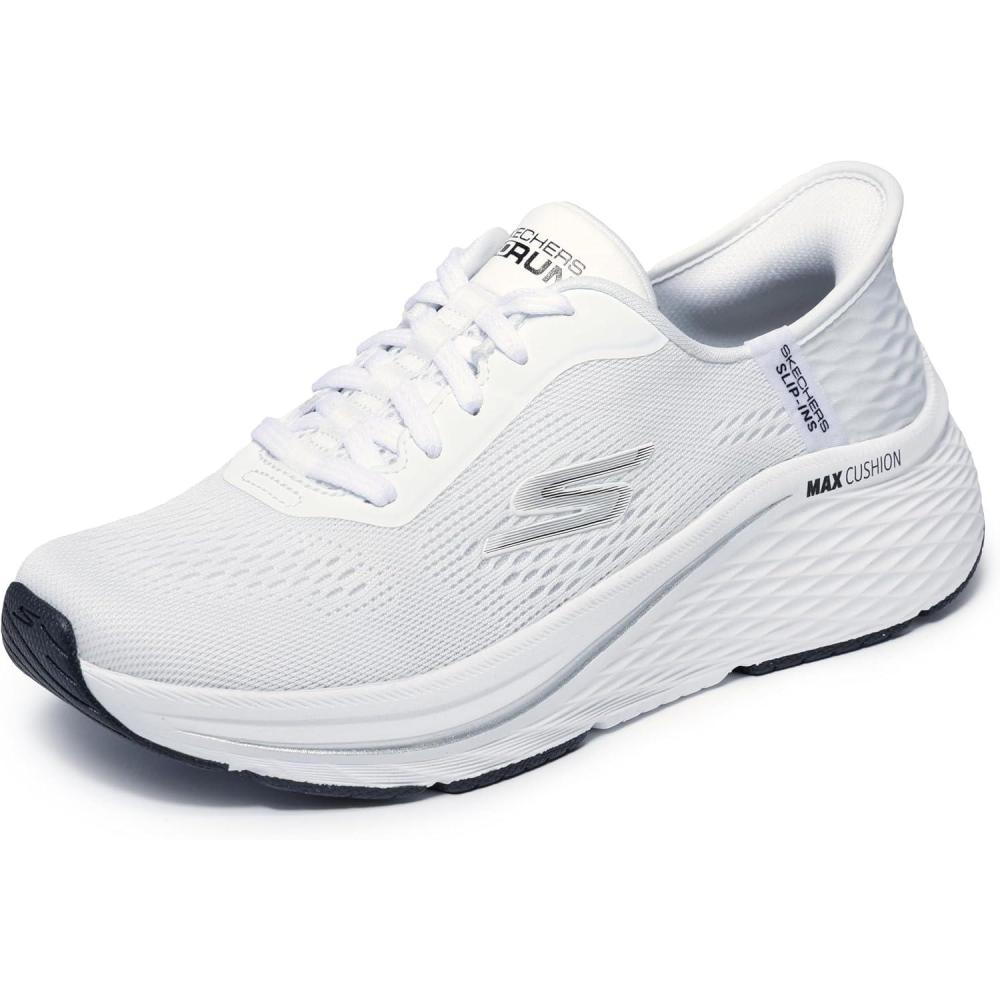 image:imageSkechers Womens Max Cushioning Elite 20 Vanish Hands Free SlipinsWhiteBlack
